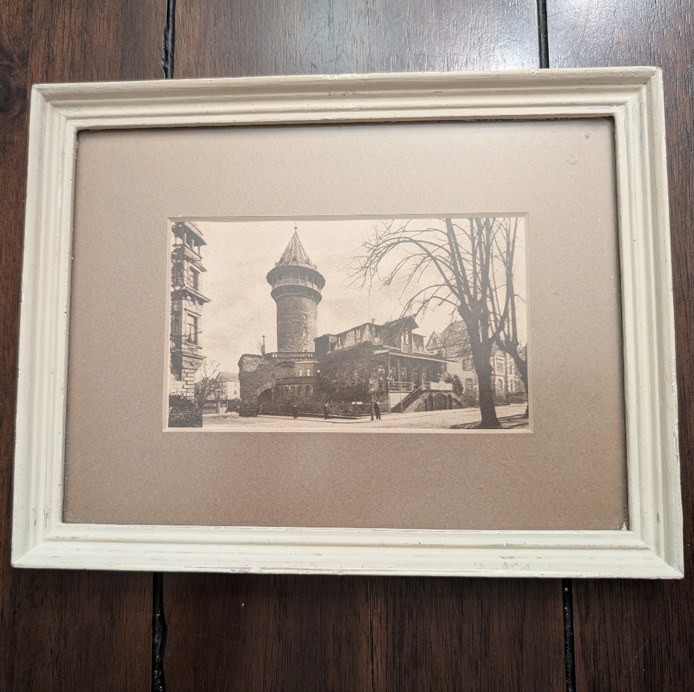 Vintage 1900's Ulrepforte Black & White Framed German Picture